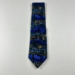 Vintage 1996 Grateful Dead Electric II Sixth Set Blue Green 100% Silk Tie Korea